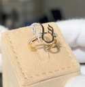 Sali Jasari 2 letters ring s m in arabic natural D 18k