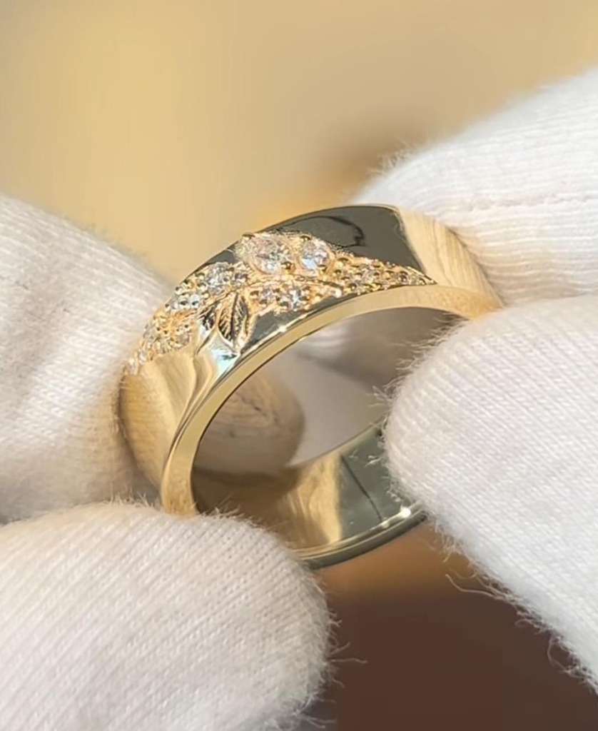 Iman Jaber-yellow gold and diamond ring