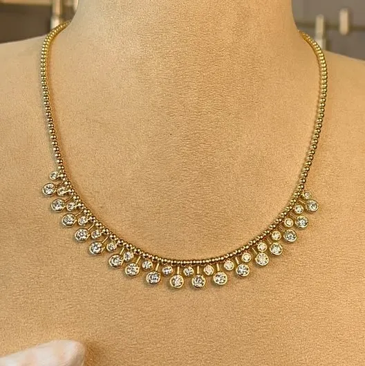 Lab Round Necklace