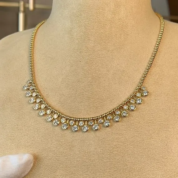 Lab Round Necklace