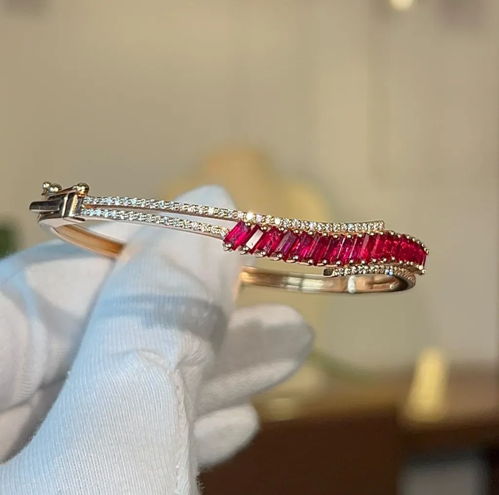 Baguette Ruby Bracelet