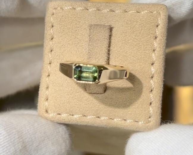 Rachelle Rachid Natural green stone ring
