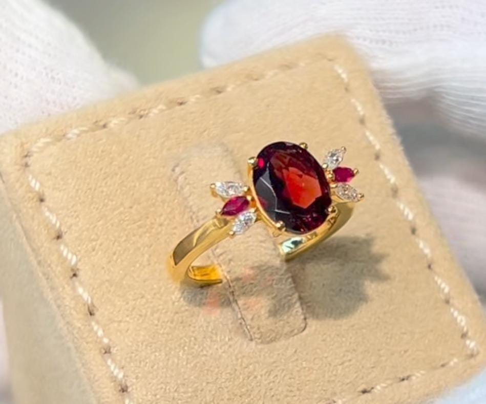 Fnu Syeda Zehra Fatima-akiq ring with diamonds and ruby