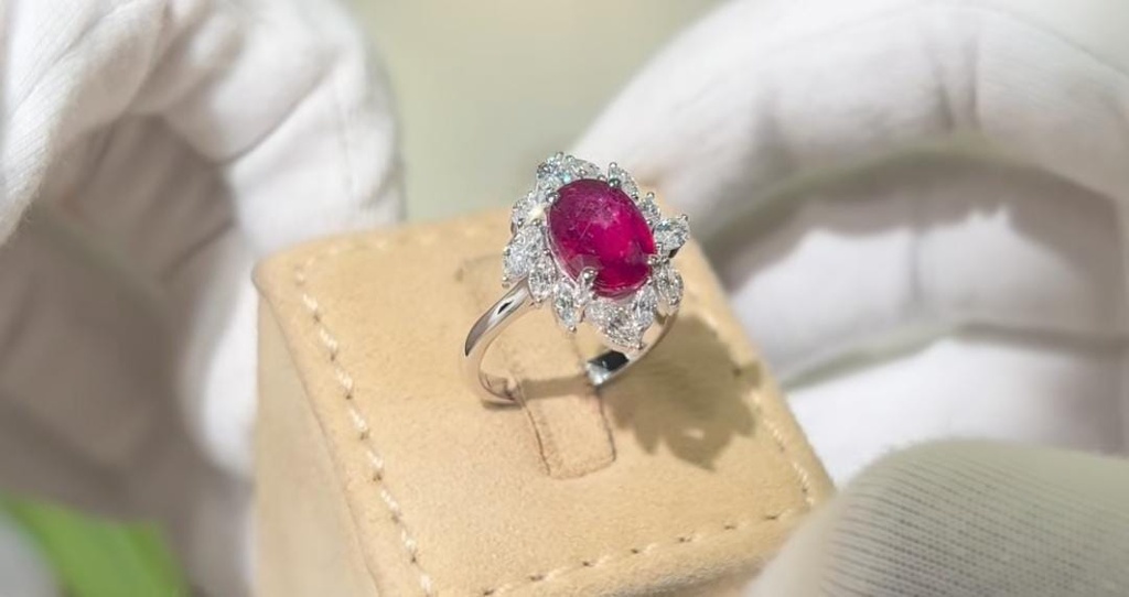 Mariam Chhoury Ruby and diamond ring