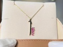 Faima Mohamed necklace letter أ with pink stones natural