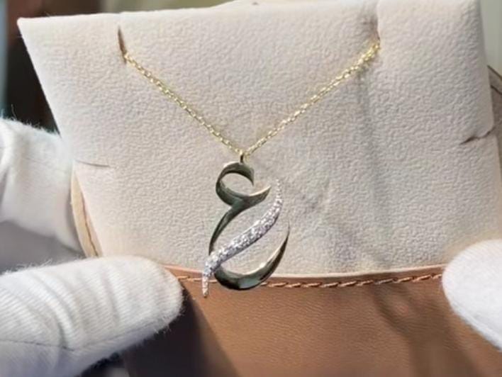 Abdel dajani 2 letters necklace ع ر elite collection