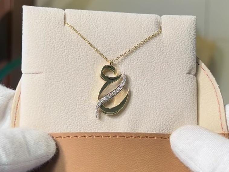 Abdel dajani 2 letters necklace ع ر elite collection