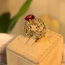 Kholoud Floral Ruby Ring