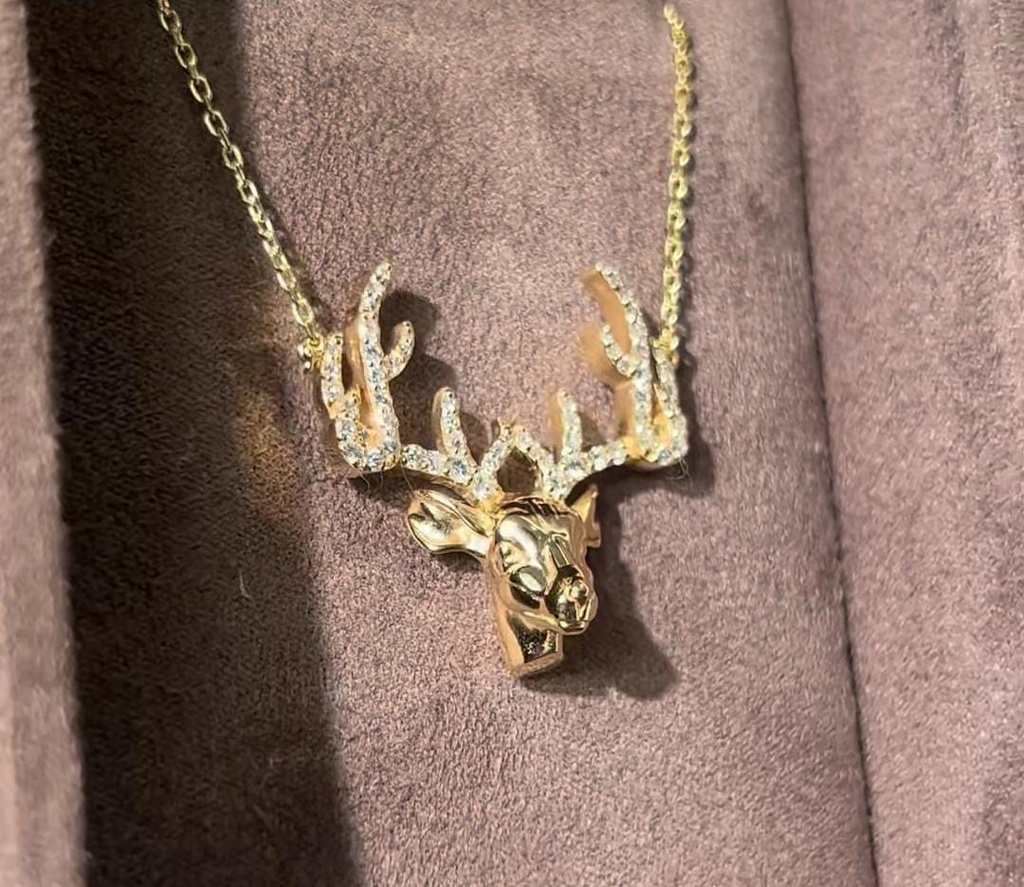 Rim Abdulkhalek Deer necklace