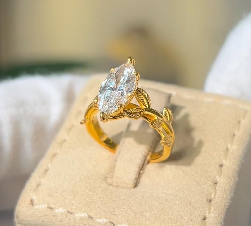 Hea Albaz-2 ct marquise solitaire+alliance