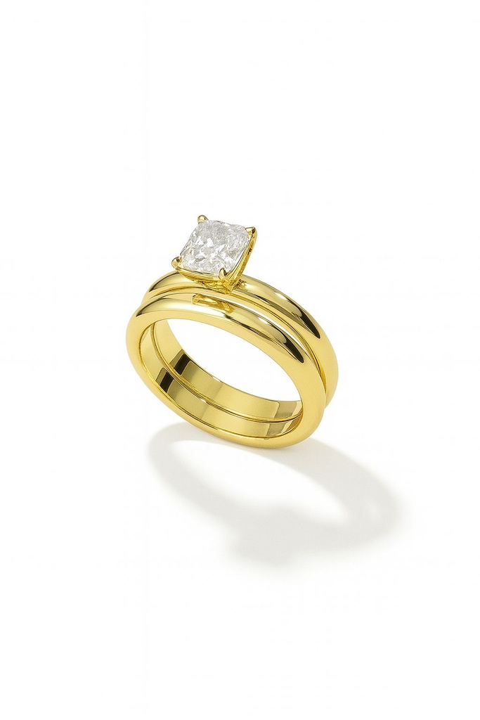 The Purity Cushion Ring Set