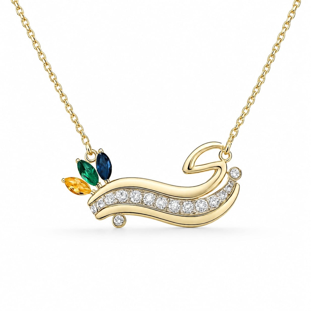 3 Letter Necklace ز ي ن