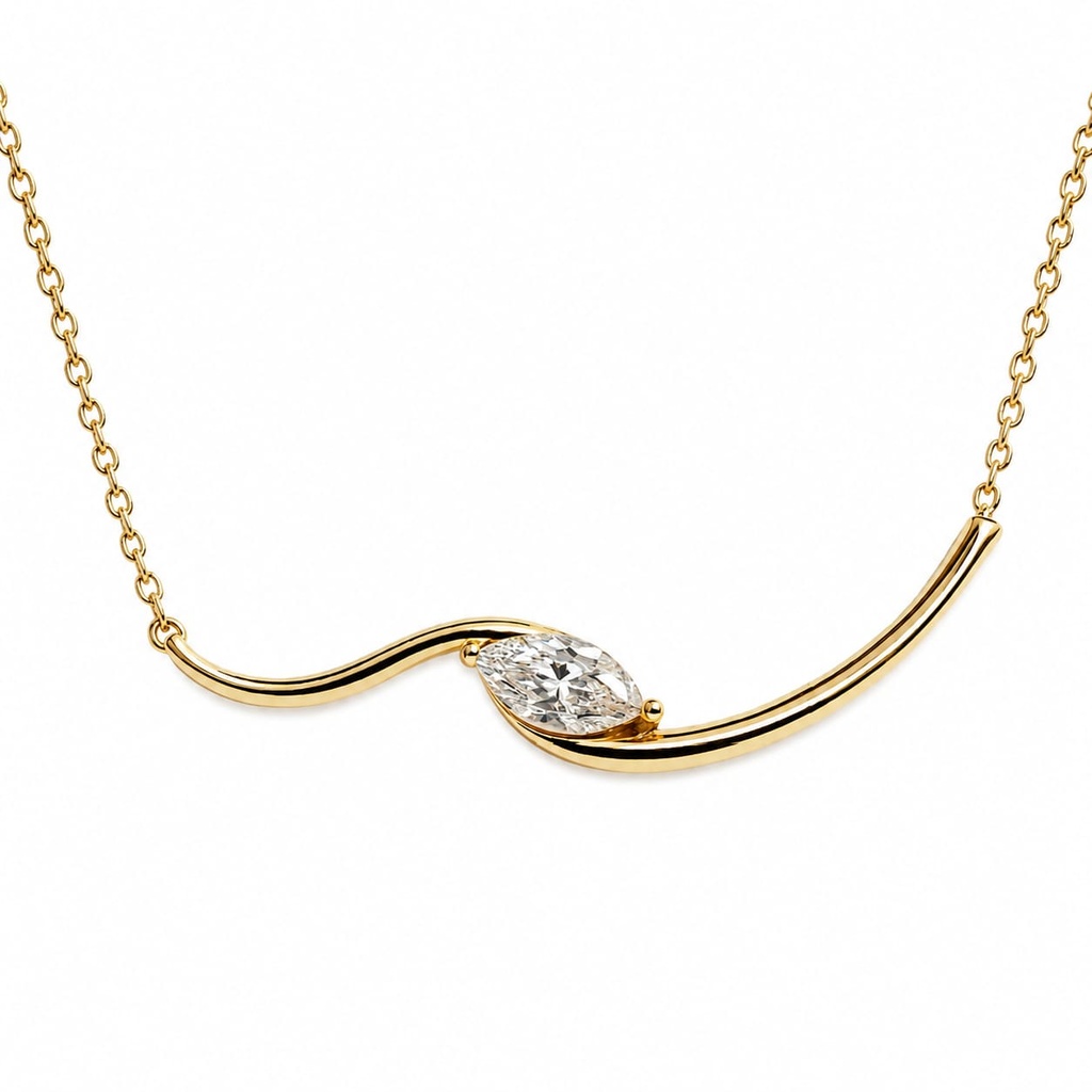 Marquise Curve Necklace 