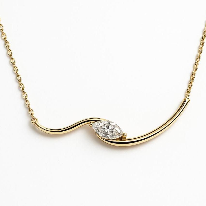 Marquise Curve Necklace 