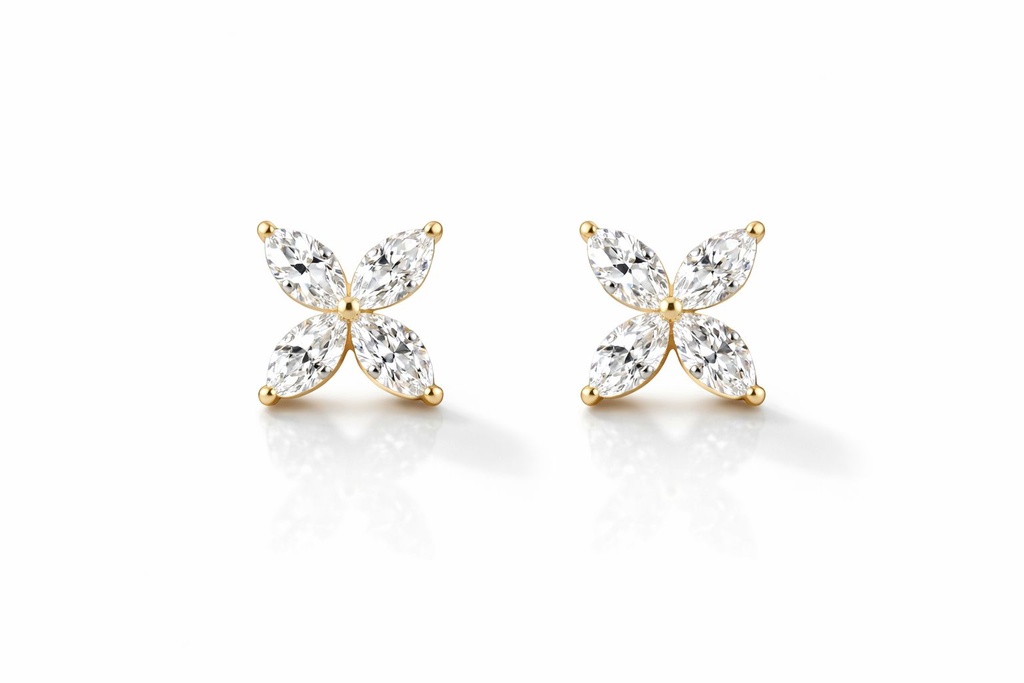 Floral Marquise earrings