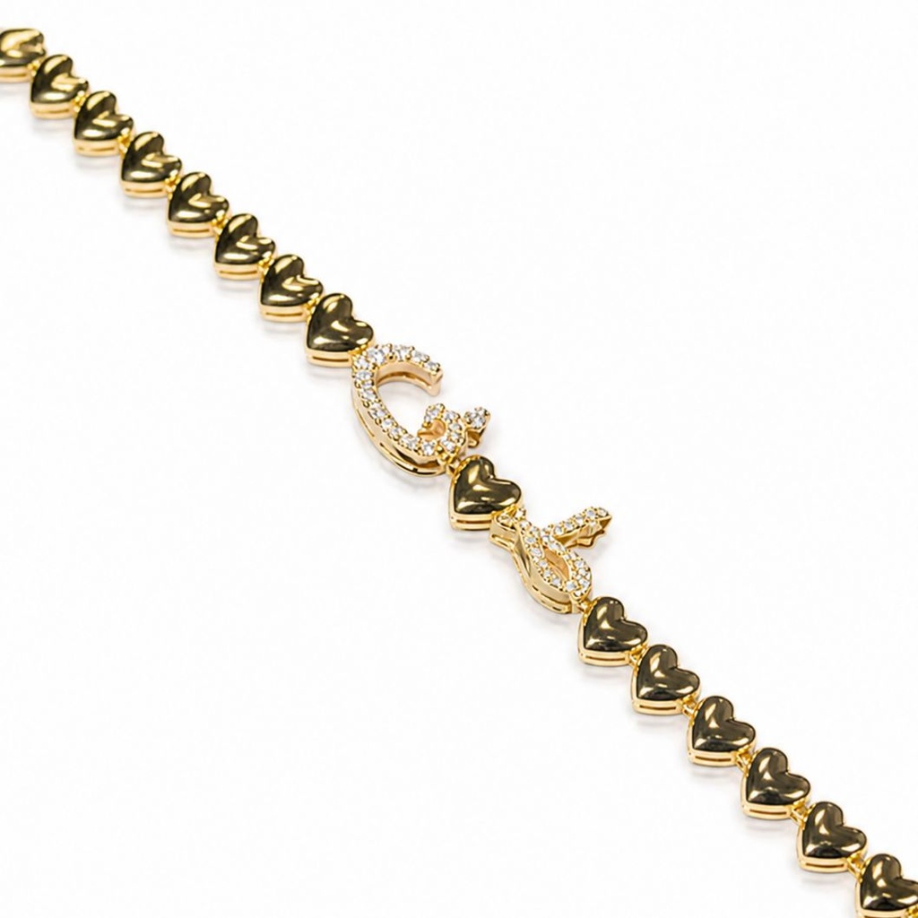 Heart bracelet letter ط ف