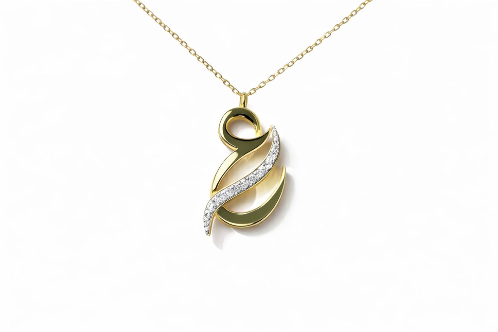 lettering necklace ع ر