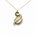 lettering necklace ع ر