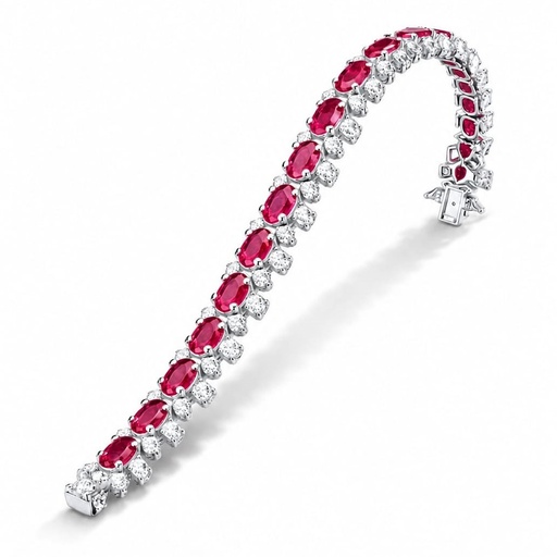 [JWL-BRCLT-12678] Ruby Tennis Bracelet
