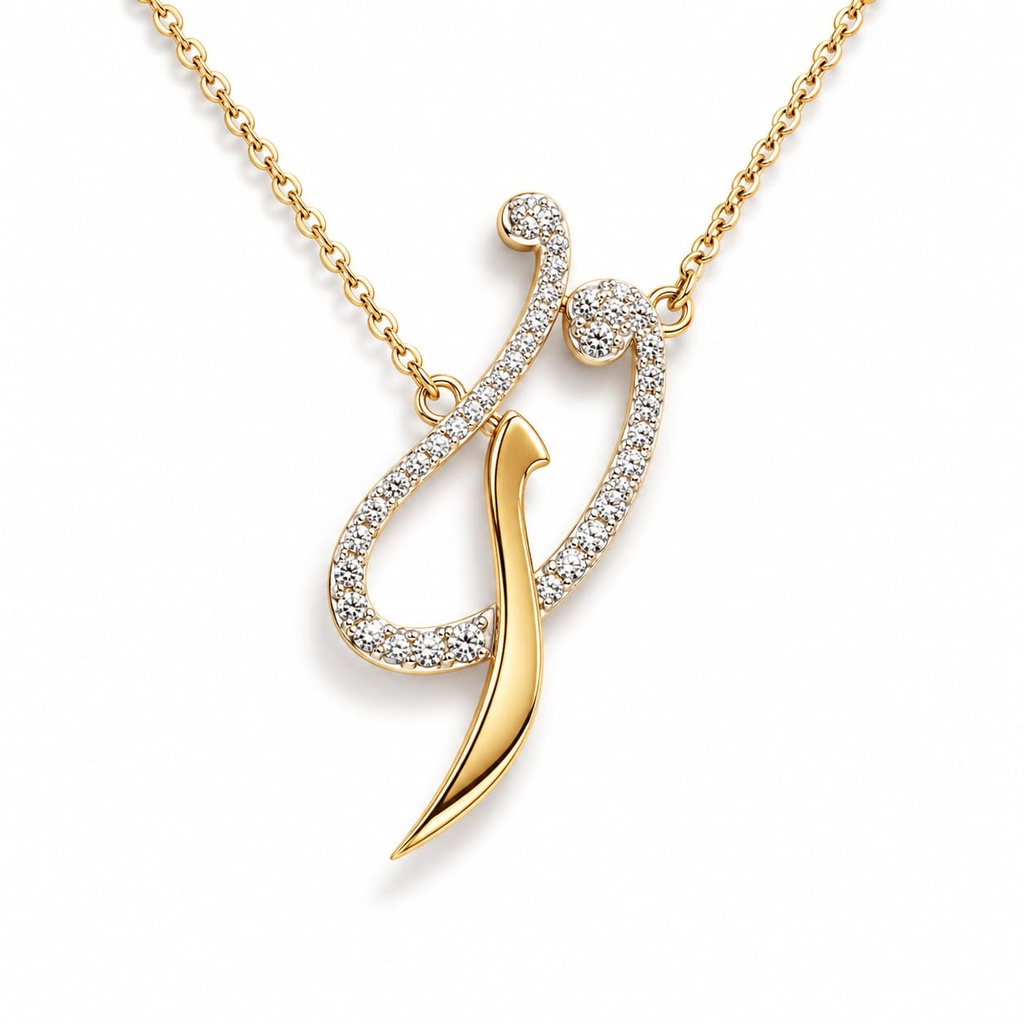 Lettering Necklace ف ر