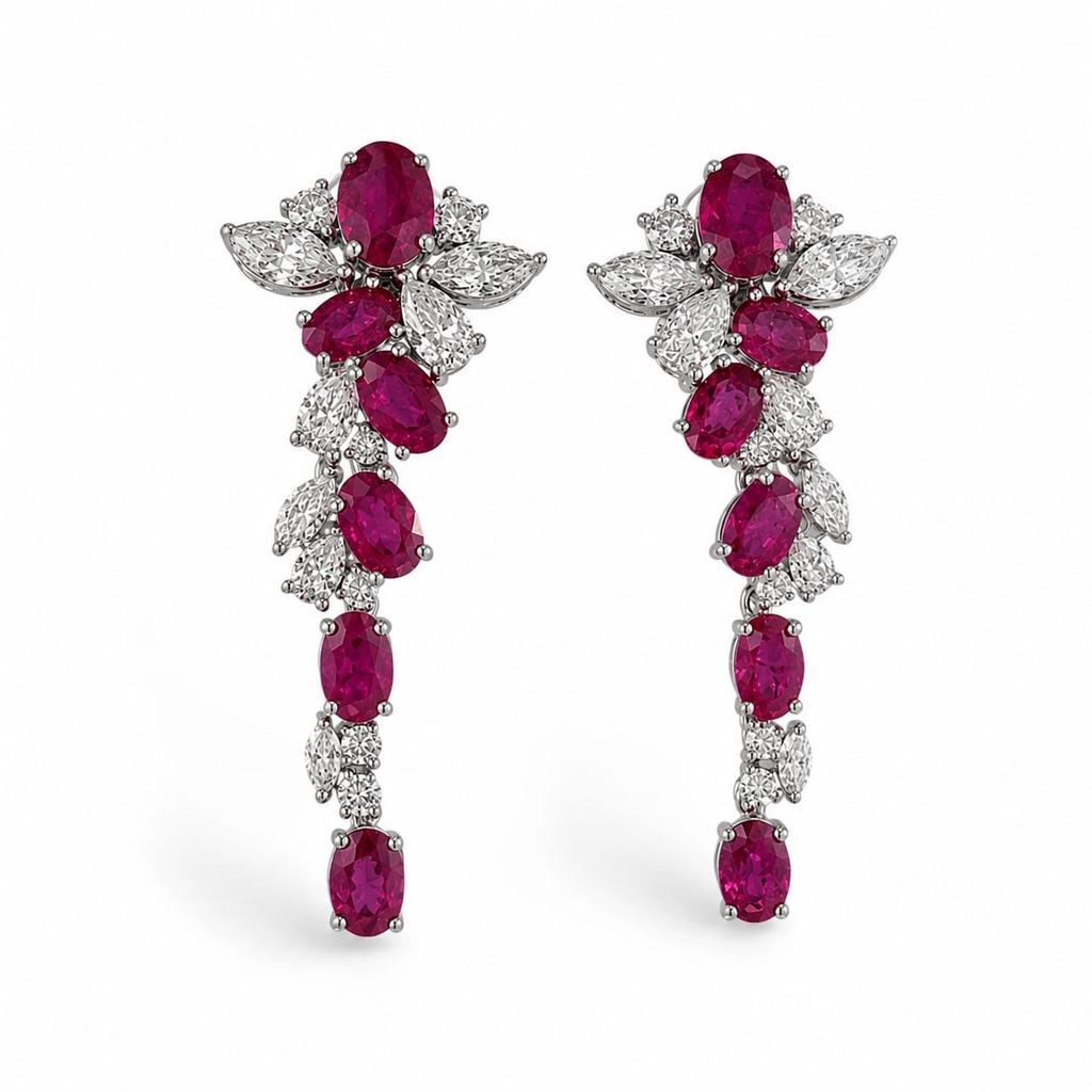 [JWL-ERNGS-12245] Ruby Luxury Earrings