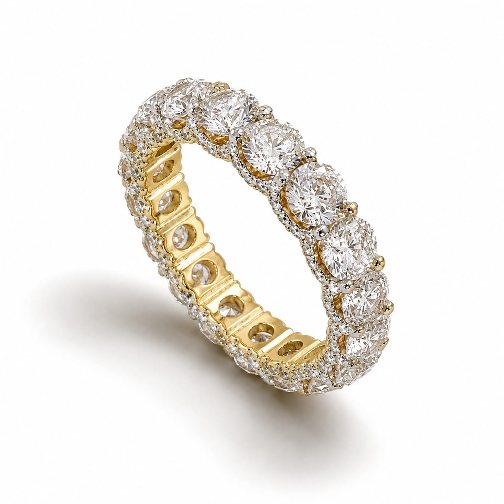 [ENG-RNG-1100] Trillion Shine Wedding Band 