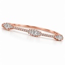 RoseGold Round & Baguette Bracelet
