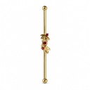 Yellow Gold & Rubies Piercing
