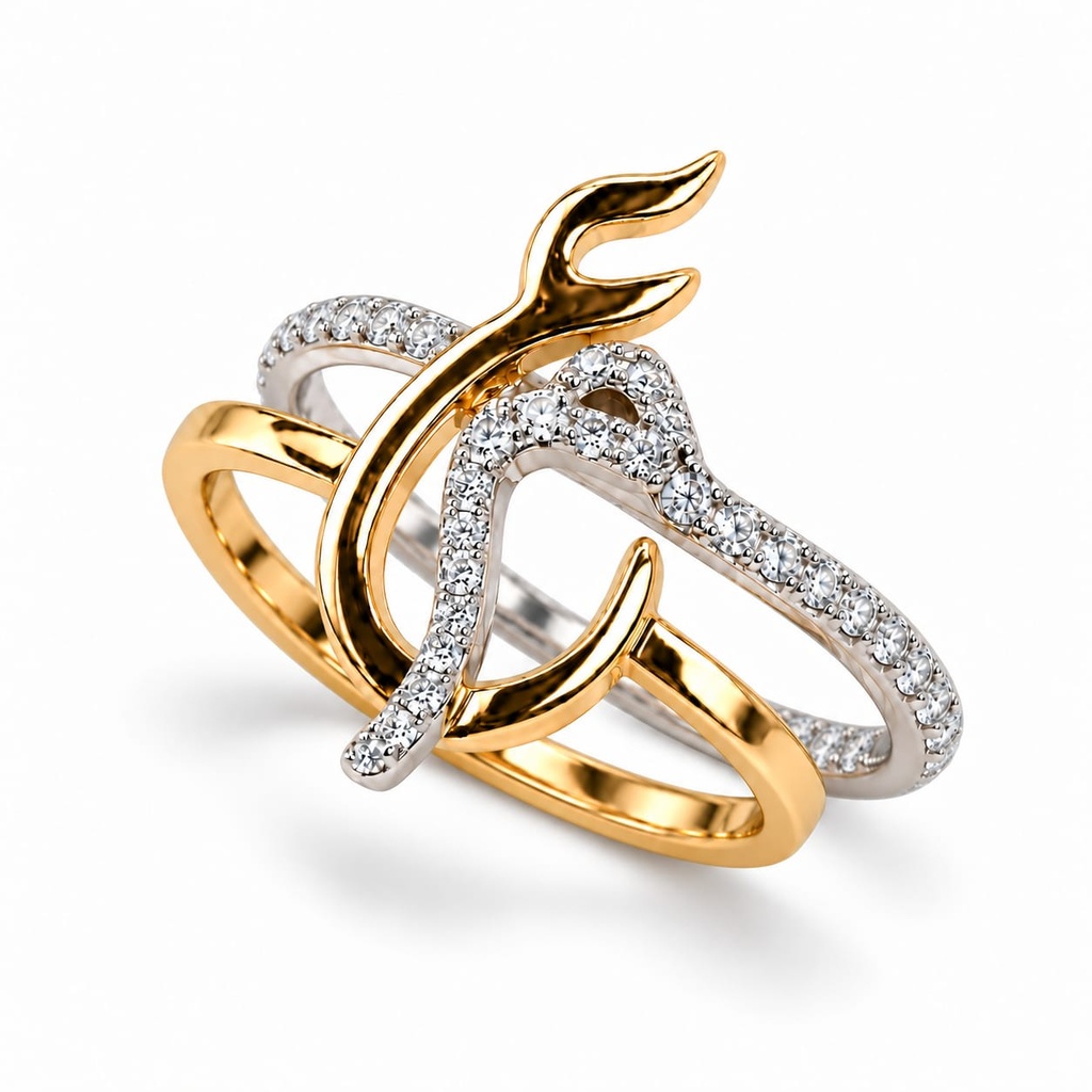 Personalized Lettering Ring ع م
