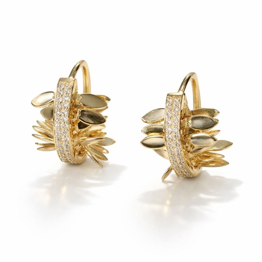  Leaf Diamond Earrings
