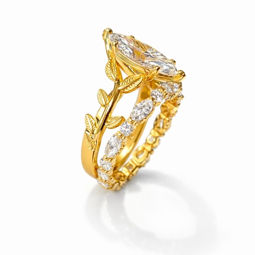 21 K Floral Beauty Engagement Set